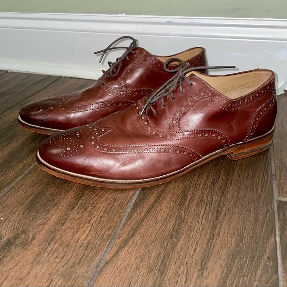 Cole Haan Cambridge Wingtip Dark Brown Walnut Leather Oxfords Size 12M - Picture 2 of 11